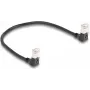 Cable de red DeLOCK RJ45 Cat.6A S/FTP fino 90° 0,25 m negro