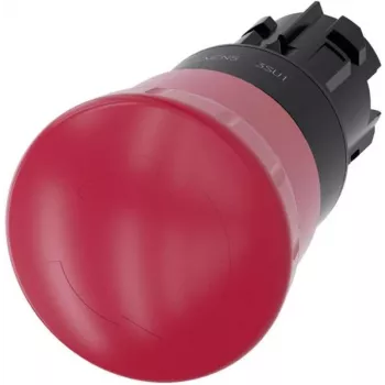 Interruptor de parada de emergencia Siemens, pulsador de seta anillo frontal plástico Rojo desenclavamiento giratorio SIRIUS ACT 3SU1000-1HB20-0AA0 1 ud. (3SU1000-1HB20-0AA0)