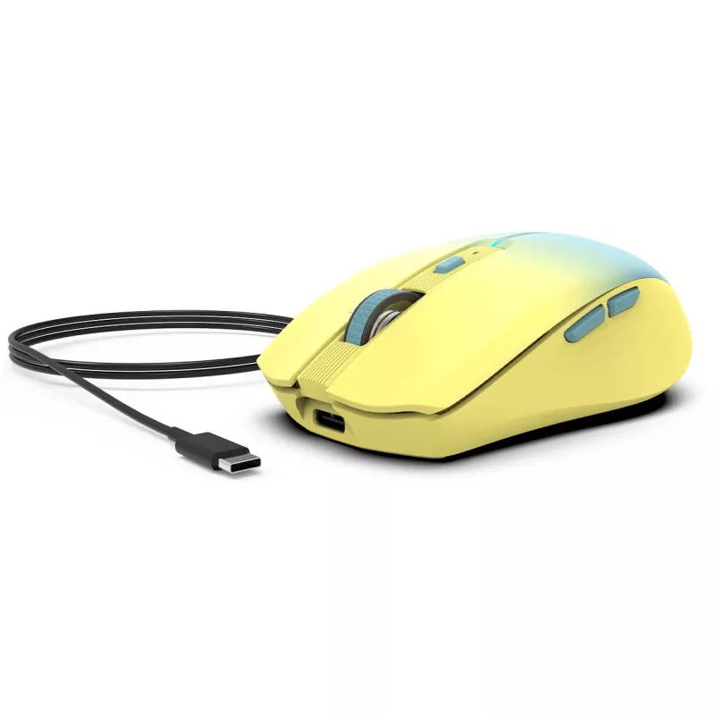 Cian Technology GmbH INCA ratón IWM-511RS Bluetooth+inalámbrico RGB color base amarillo