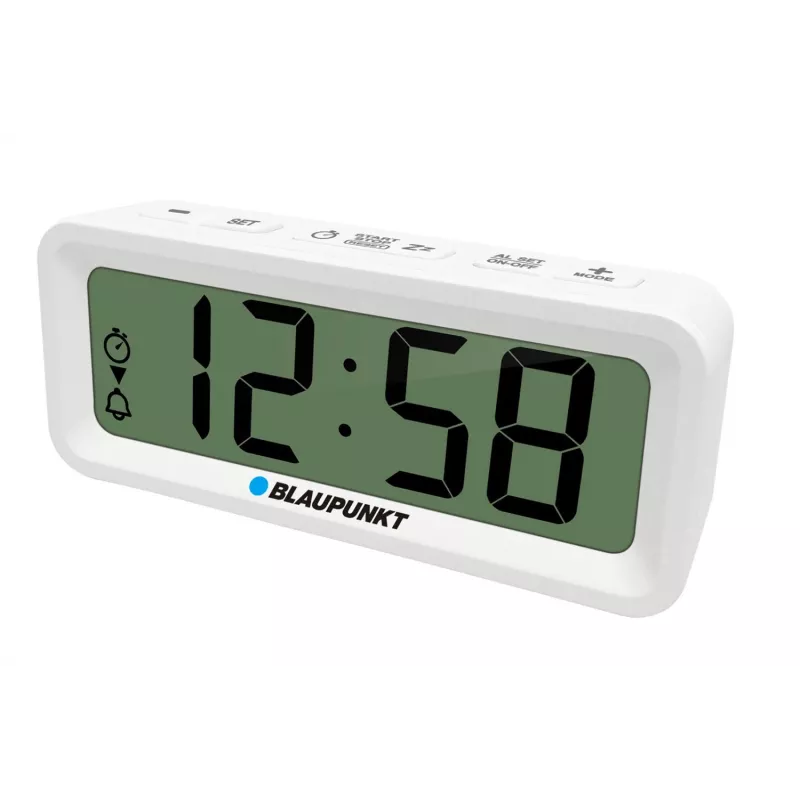 Despertador BLAUPUNKT CL04WH reloj multifunción, blanco — termómetro, calendario, función de repetición, 88×37×21 mm