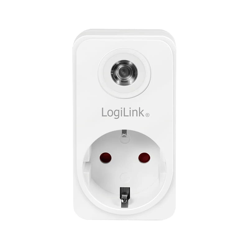 LogiLink PA0263 Adaptador de enchufe con sensor crepuscular, blanco, tipo F