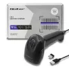 Lector de códigos de barras de mano QOLTEC 50868 — escáner láser 1D/2D, USB con cable e inalámbrico, distancia de trabajo 600 mm, negro