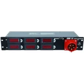 Distribuidor de corriente EUROLITE SBM-16 0,48 m – regleta de enchufes para escenario/técnica de sonido con protección de línea 16 A