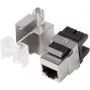 Lanberg KSF5-1000 - Plano - Negro - Acero inoxidable - RJ-45 - LSA - Conector hembra - Conector hembra