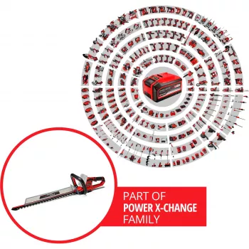 Cortasetos a batería Power X-Change GE-CH 18/60 Li-Solo, 18 voltios (rojo/negro, sin batería ni cargador)
