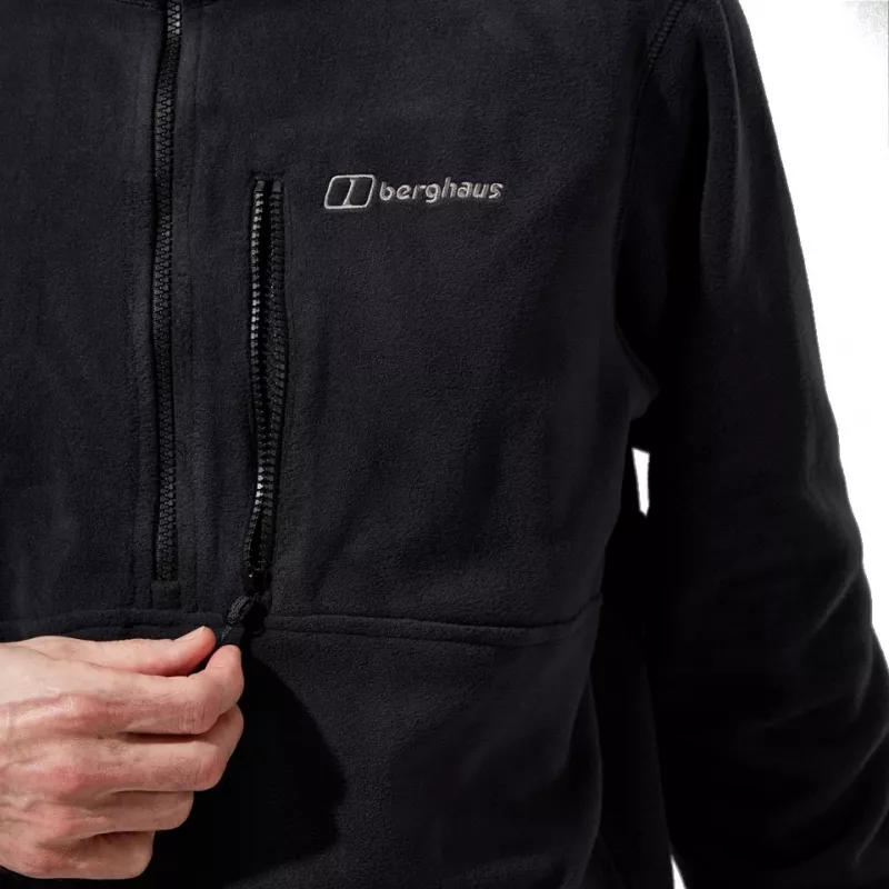 BERGHAUS Prism Half Zip Polartec® - sudadera de forro polar para hombre, talla L (negro)