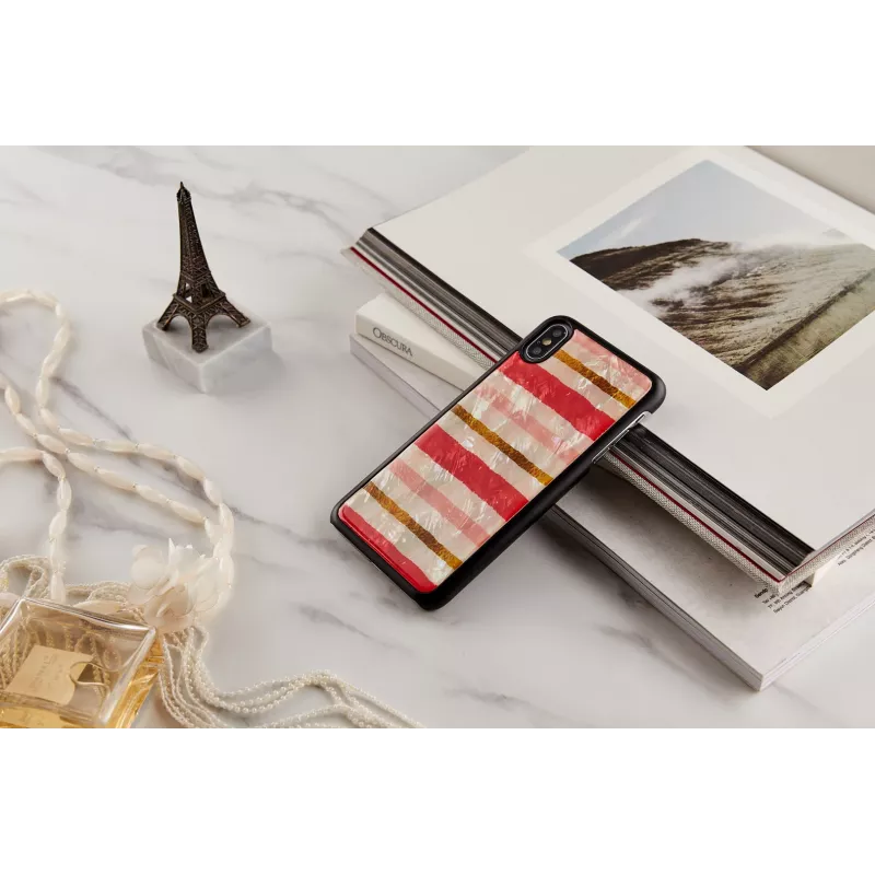 Funda para móvil iKins para iPhone XS Max — negra, diseño Shortcake