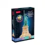 Puzle 3D CubicFun 306-L536H Estatua de la Libertad Night Edition — maqueta con iluminación LED