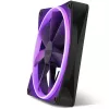 Ventilador de carcasa NZXT F140 RGB 14 cm, negro, 500–1800 rpm, rodamiento hidrodinámico, 4 pines, 18 LED