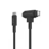 Cable USB HYPER HyperJuice USB 2.0 1,5 m USB-C USB-C/Lightning negro