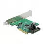 Tarjeta DeLOCK PCI Express x4 a 1 x conector hembra interno USB 3.2 Gen 2 Key B de 20 pines