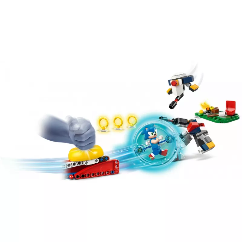Juguete de construcción LEGO Sonic the Hedgehog 77001 Campfire Showdown Set de juego, 177 piezas, 1 minifigura, Edad 7+