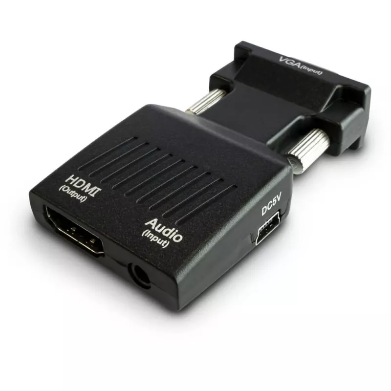 Convertidor VGA a HDMI SAVIO CL-145, audio, Full HD, negro
