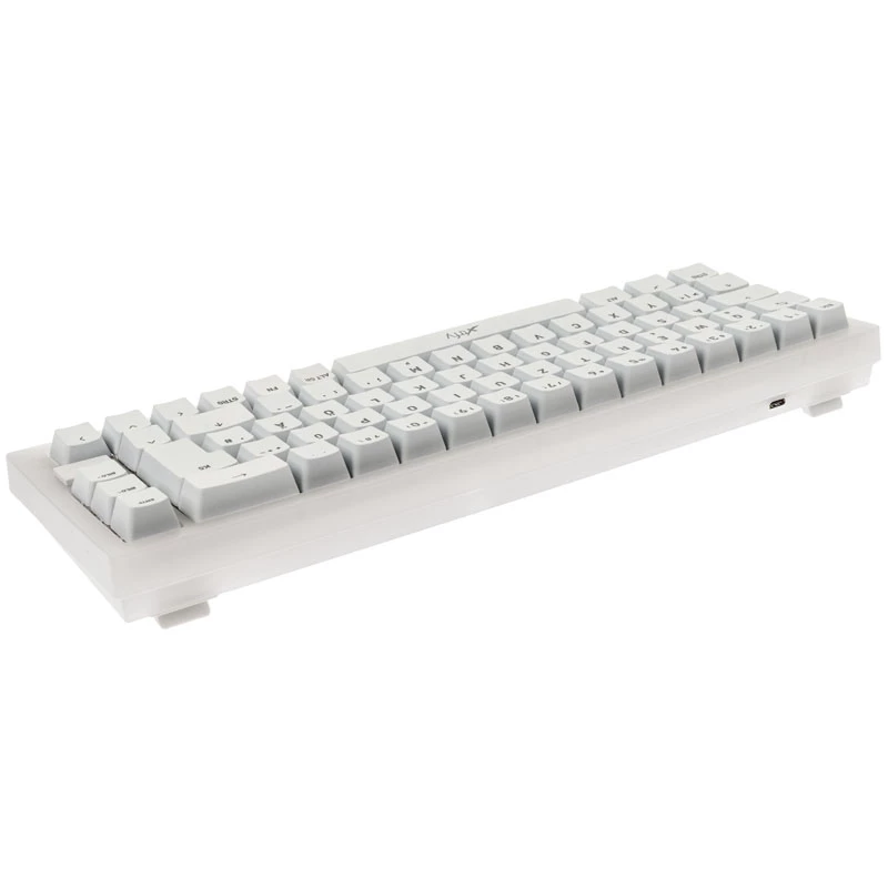 Teclado gaming mecánico TKL XTRFY K5 RGB – tenkeyless, transparente/blanco