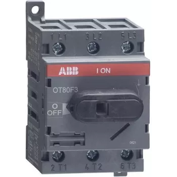 ABB OT80F3 - 3P - cableado - negro - IEC 60947-3 / UL 508 / CSA C22.2 No. 14 - 600 V - 52,5 mm