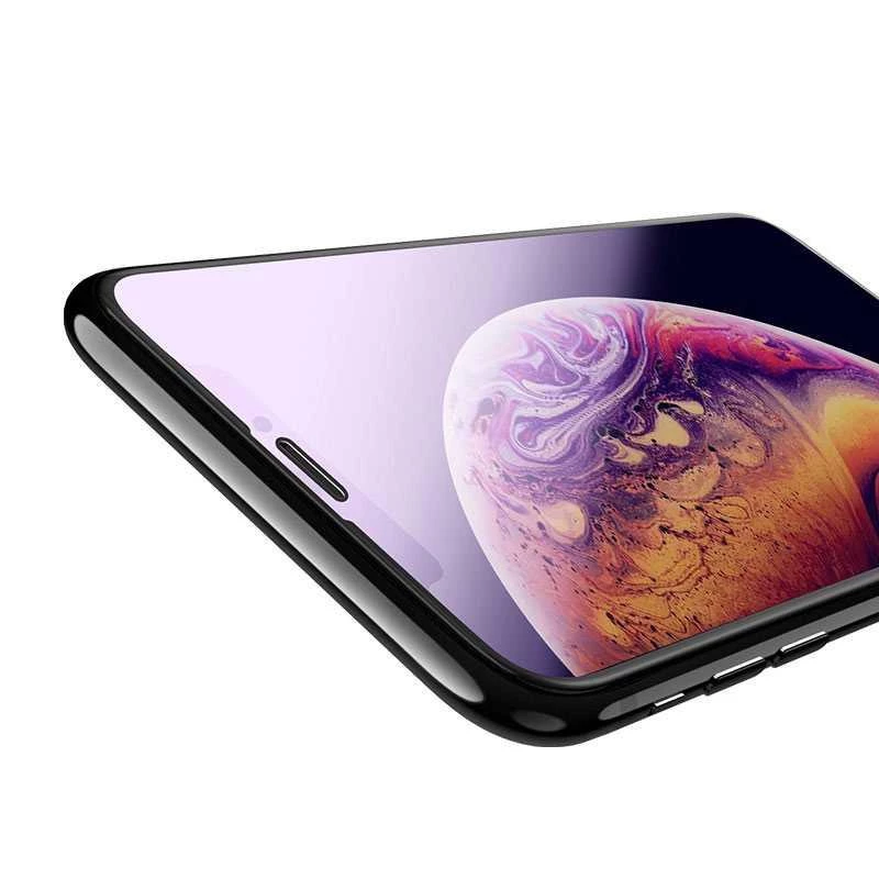 Protector de pantalla de cristal templado Devia Van Anti-blue Ray para iPhone XR 6.1, negro