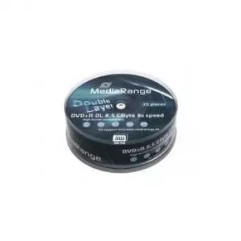 MediaRange - 25 x DVD+R DL - 8,5 GB (240 min) 8x - Spindel (MR469)