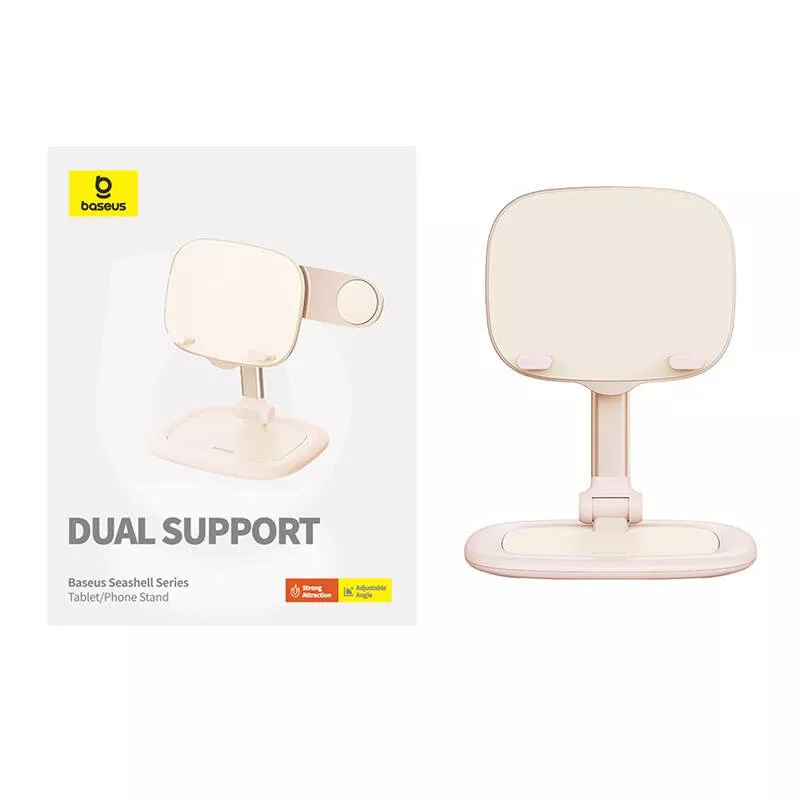 Soporte para tablet y móvil Baseus Seashell Series rosa – altura ajustable, ligero