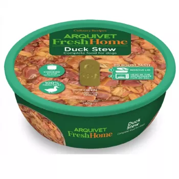 Pienso húmedo para perros ARQUIVET Arquivet Fresh Home Gulasz z Kaczki 280 g — receta completa sin cereales para perros adultos con pato