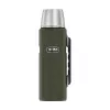 Termo THERMOS TH-170028 470 ml, acero inoxidable con aislamiento al vacío, verde oliva, 24 h caliente/frío