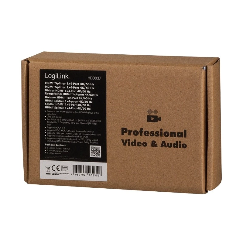 Divisor de vídeo HDMI LogiLink HD0037