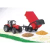 Modelo de tractor BRUDER Massey Ferguson 7480 con remolque basculante
