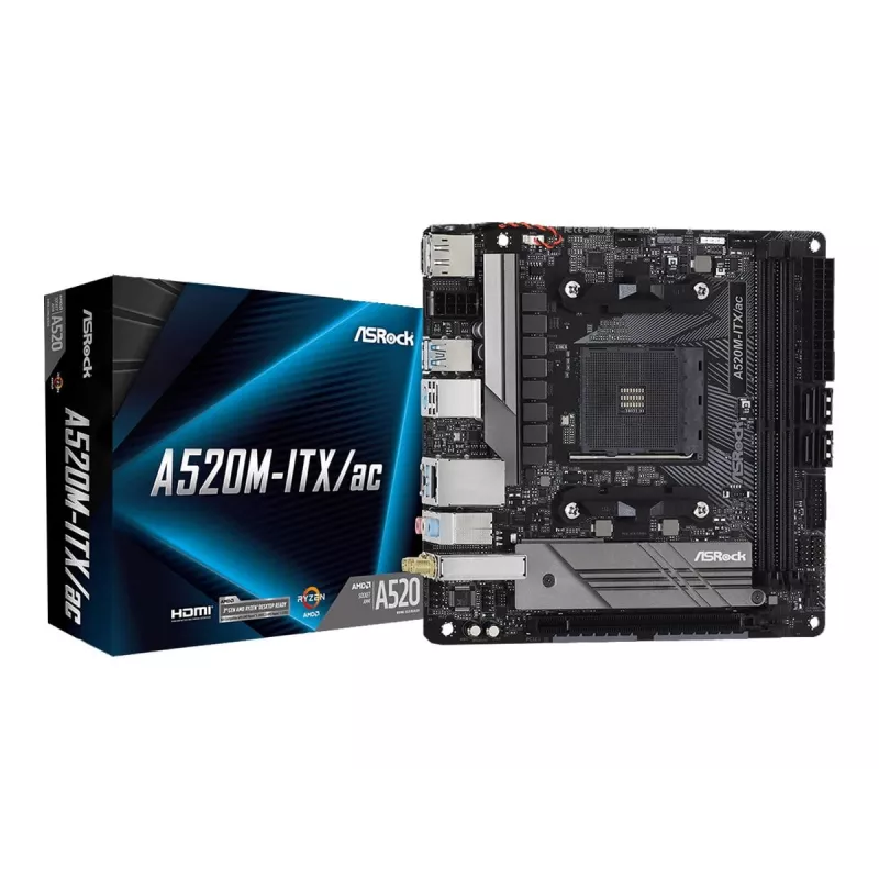 Placa base ASRock A520M-ITX/ac Socket AM4 Mini-ITX