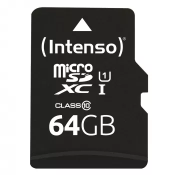 Intenso Performance - tarjeta de memoria flash (microSDXC con adaptador SD) - 64GB - UHS-I U1 / Class10 - microSDXC UHS-I (3424490)