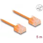 Cable de red DeLOCK RJ45 Cat.6 UTP ultra fino 5 m naranja