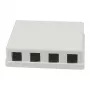 Synergy21 Keystone, soporte de módulo, patch panel para 4 módulos TP, montaje en superficie, blanco (ABS)