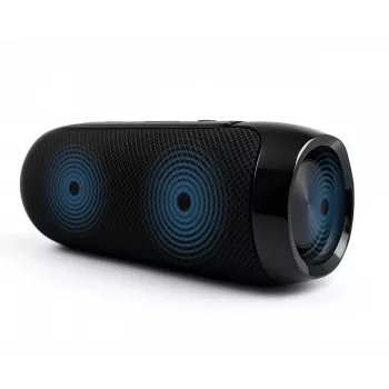 Altavoz estéreo Bluetooth portátil SQUEAK SQ1008 — 14W RMS, Bluetooth 5.3, 1200 mAh, IPX4, FM, LED, AUX, USB