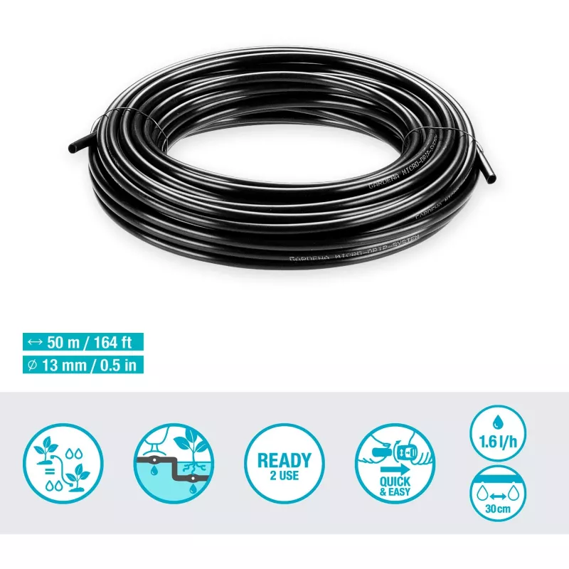 Gardena Micro-Drip-System línea de goteo, 1,6 l/h, 50 m (13504-20)