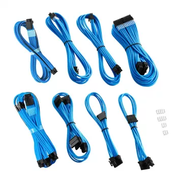 CableMod RT-Series PRO ModMesh Kit de cables duales 12VHPWR para ASUS/Seasonic, azul claro