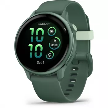 Smartwatch GARMIN vívoactive 6 – reloj deportivo, carcasa de aluminio/polímero de 42 mm, AMOLED 1,2 pulgadas, GPS, 5 ATM, HR óptico, SpO2, 8 GB, verde
