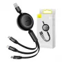 Baseus CAMJ010101 Bright Mirror 2 Series cable USB 3 en 1, 66 W, 1 m, negro