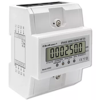 Contador electrónico trifásico QOLTEC 50992 400V 100A