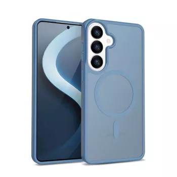Crong Hybrid Matte Magnetic funda para Samsung Galaxy S26 — PC+TPU, azul