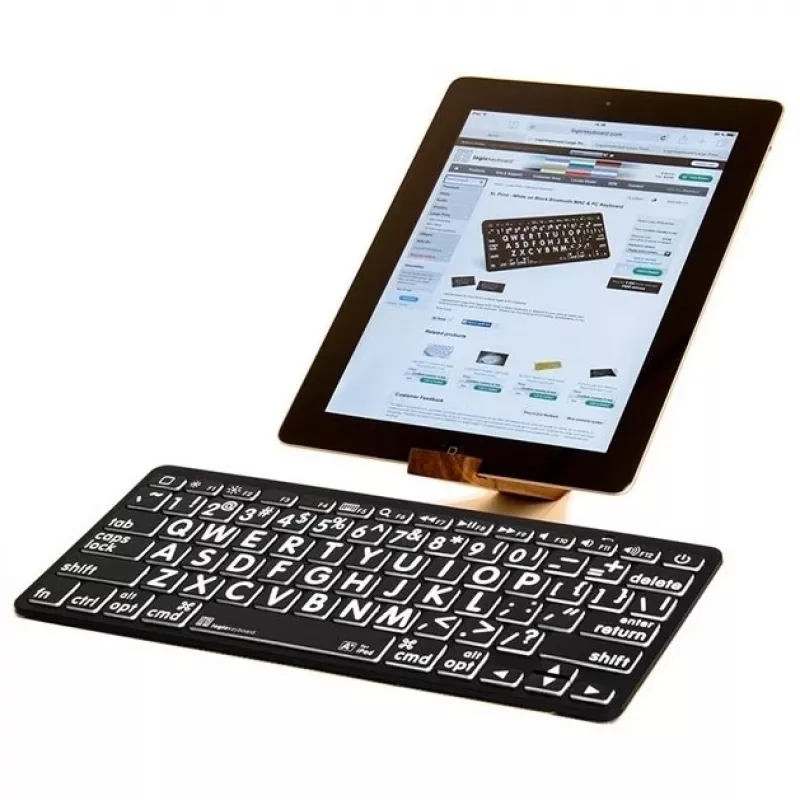 Logickeyboard teclado universal Bluetooth LKB-LPWB-BTPC-DE QWERTZ alemán negro