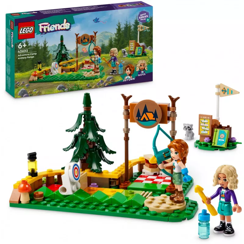 LEGO Friends Campamento de aventura de tiro con arco 42622 — 157 piezas, 2 minifiguras, edad 6+