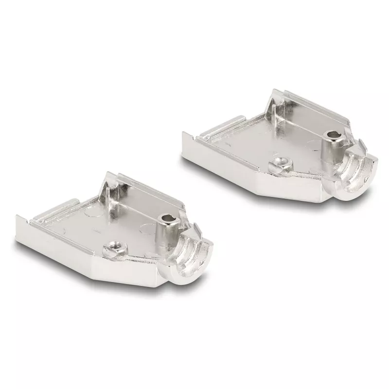 Pasacables DELOCK carcasa D-Sub de 9 pines (conector macho/hembra) plateado plástico, 31×46×16 mm