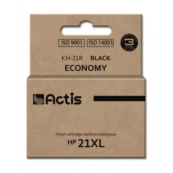 Cartucho de tinta ACTIS KH-21R compatible con HP 21XL C9351A, negro, tinta pigmentada 20 ml, alto (XL) rendimiento, pack individual