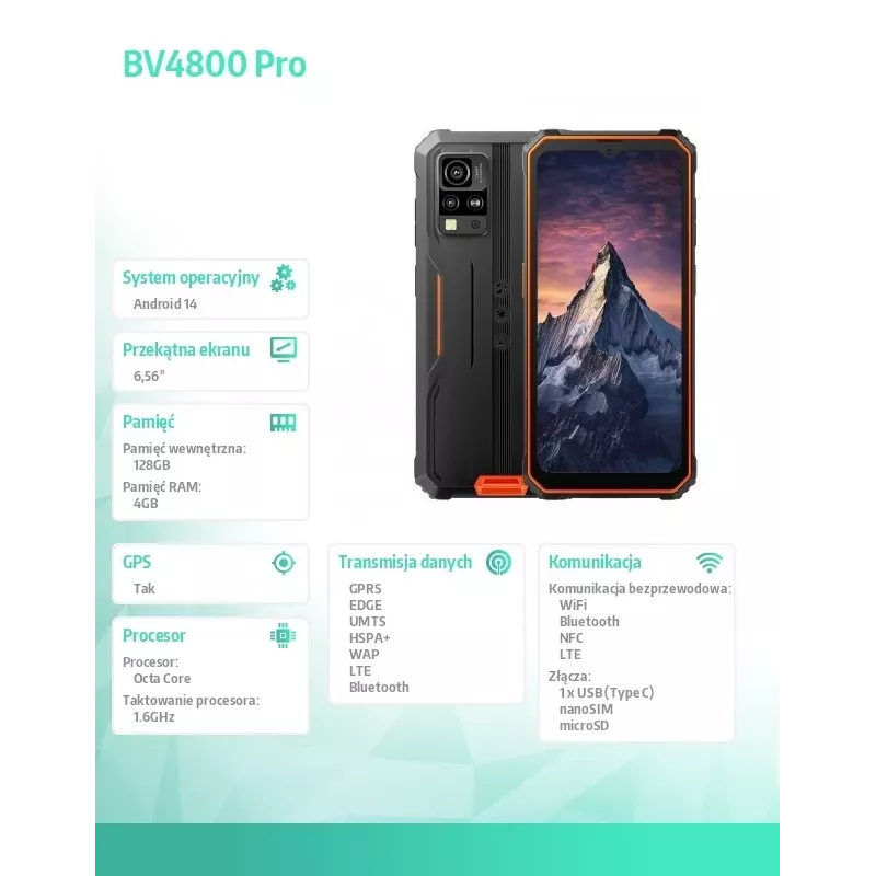 Blackview BV4800Pro 4GB/128GB Naranja