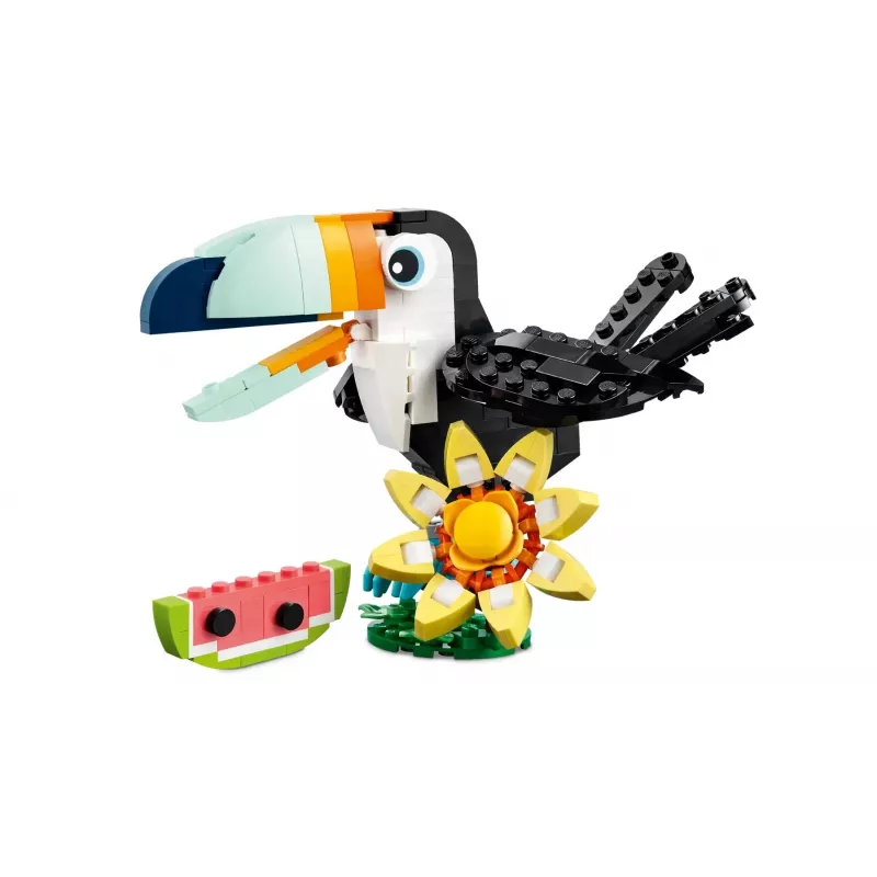 Juguete de construcción LEGO Creator 3 en 1 set animales salvajes tucán tropical 31173