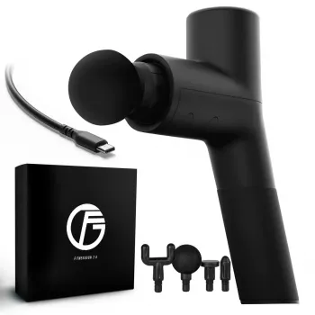 Pistola de masaje Extralink Massage Gymgun Fit 2.0 Lite, 4 accesorios, 6 modos