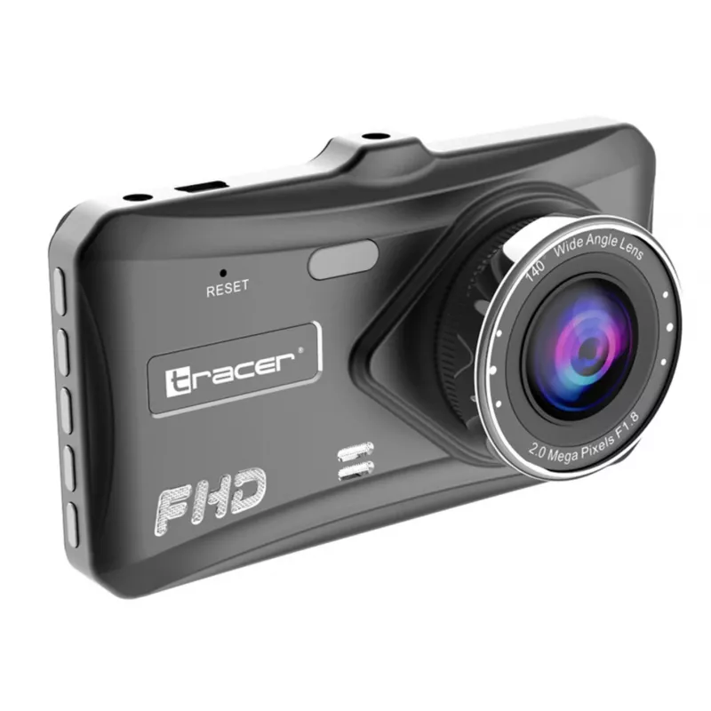 Dashcam TRACER 4TS Full HD Dual-Channel, cámara principal 2 MP, cámara interior 0,4 MP, ángulo 140°/60°, pantalla IPS 4
