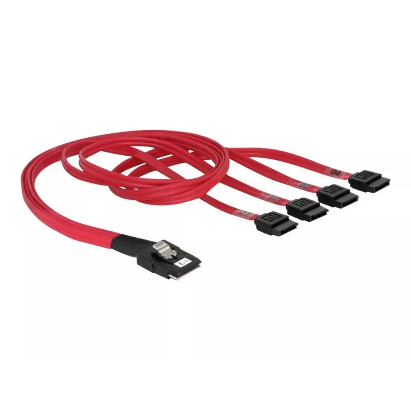 Delock - Cable SATA / SAS - 4-Lane - SATA (H) a 36 PIN 4iMini MultiLane (M) - 50 cm (83057)