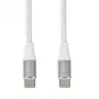 Cable USB-C a USB-C IBOX IKUTC2W 2 m, USB 2.0, 3 A, blanco, trenzado textil