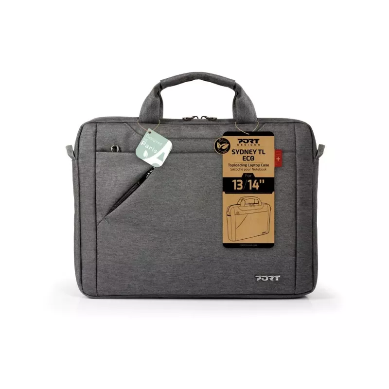 PORT DESIGNS | Sydney ECO | Compatible con talla 13-14 pulgadas | Funda para portátil | Gris | Correa de hombro