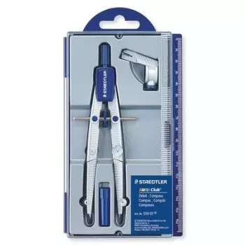 Compás Staedtler 550 01 Azul Plata