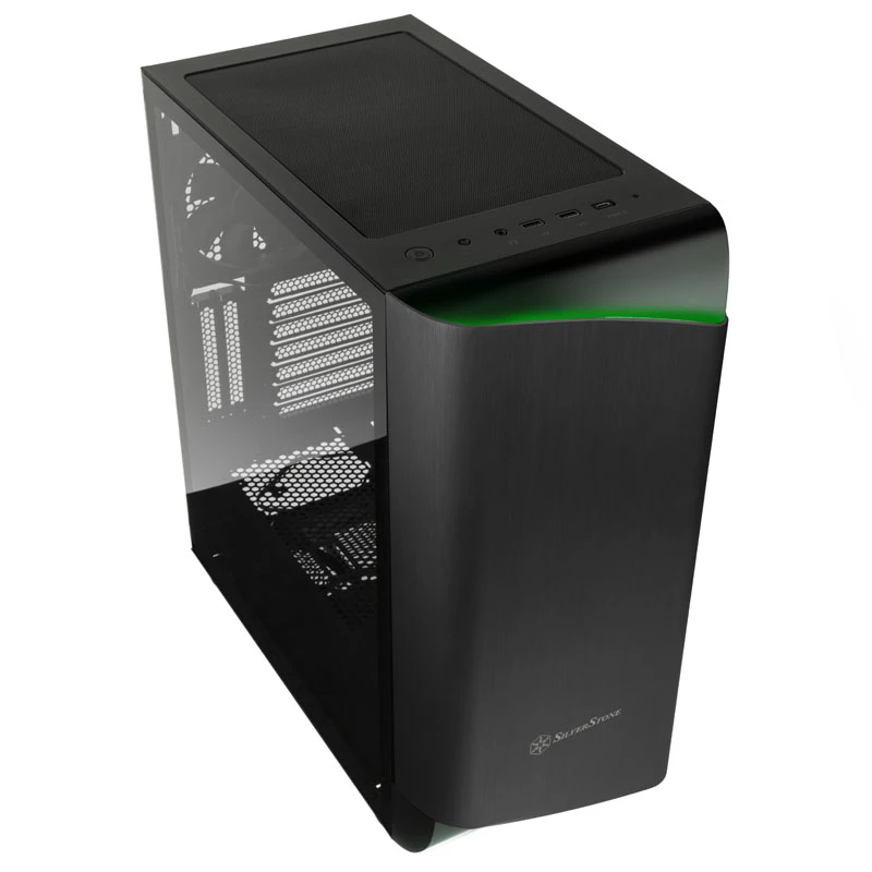 SilverStone Seta A1 Midi-Tower, cristal templado - negro